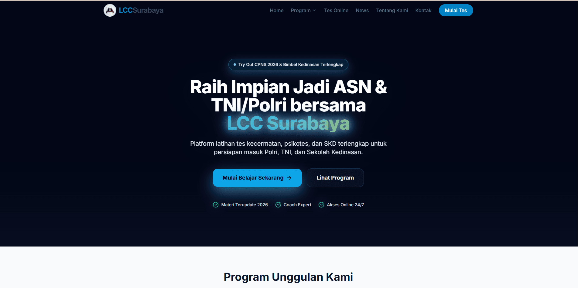 Portfolio Bimbel Kedinasan Online - Company Profile